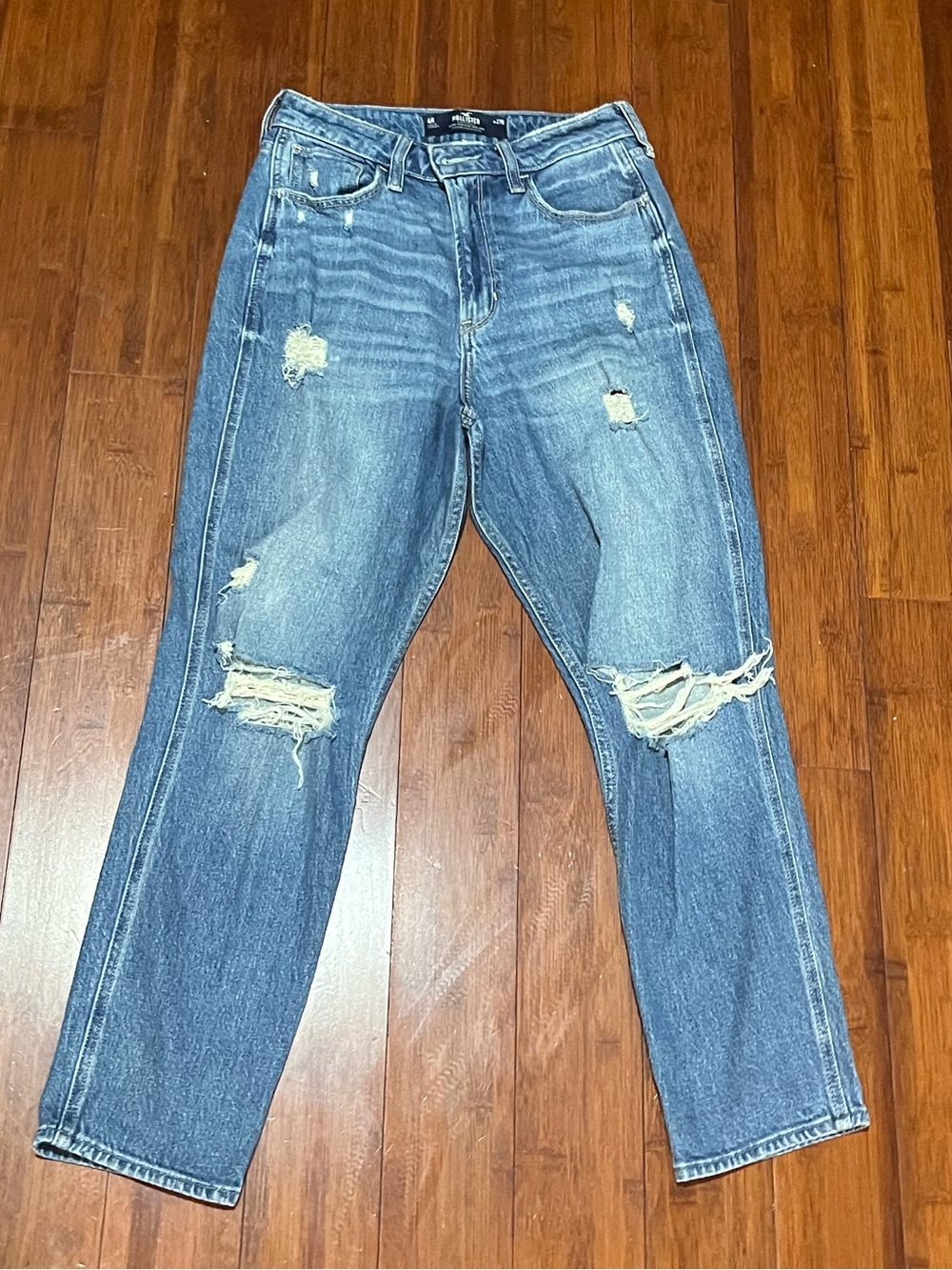 Hollister Distressed Light Blue Boyfriend Jeans
